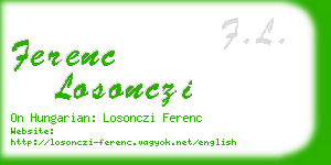 ferenc losonczi business card